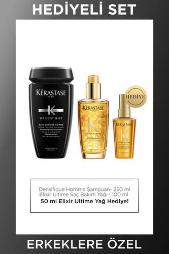 Kerastase - Kerastase Densifique Erkeklere Özel Yoğunlaştırıcı Saç Bakım Seti