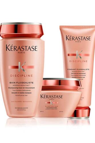 Kerastase - Discipline Boyalı Saçlar için Sülfatsız Şampuan 250 ml + Maske 200 ml + Krem 200 ml 3474636401008.