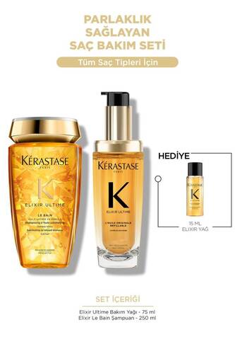 Kerastase - Elixir Parlaklık Sağlayan Saç Bakım Seti