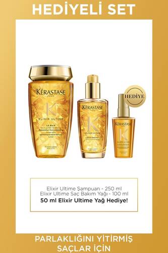 Kerastase - Kerastase Elixir Ultime Parlaklık Sağlayan Saç Bakım Seti