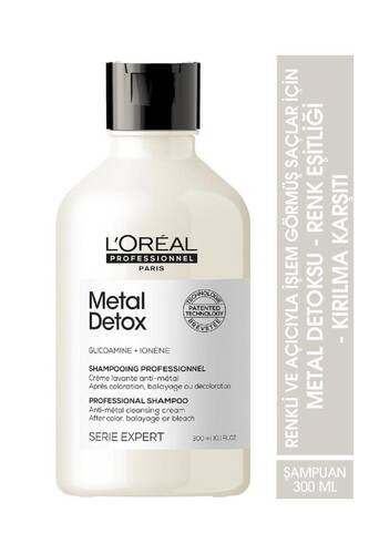 L'oreal Professionnel - Serie Expert Metal Detox Renkli ve Açıcı ile İşlem Görmüş Saçlar İçin Metal Karşıtı Şampuan 300ml