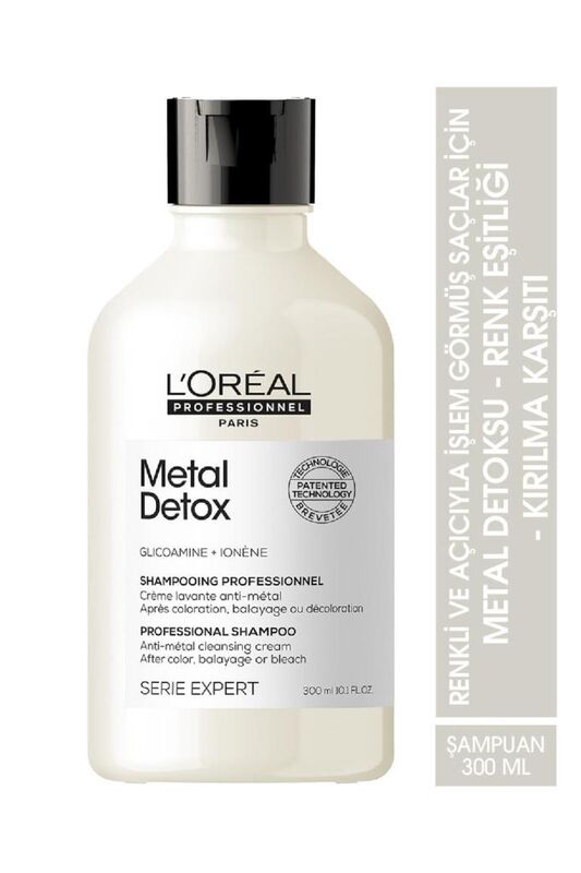 Serie Expert Metal Detox Renkli ve Açıcı ile İşlem Görmüş Saçlar İçin Metal Karşıtı Şampuan 300ml