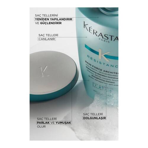 Kerastase - Kerastase Resistance Bain Force Architecte 1-2 Şampuan 250ml (1)