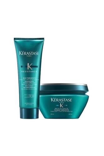 Kerastase - KERASTASE Resistance Bain Therapiste Şampuan 250 ml + Resistance Masque Therapiste Saç Maskesi 200 ml