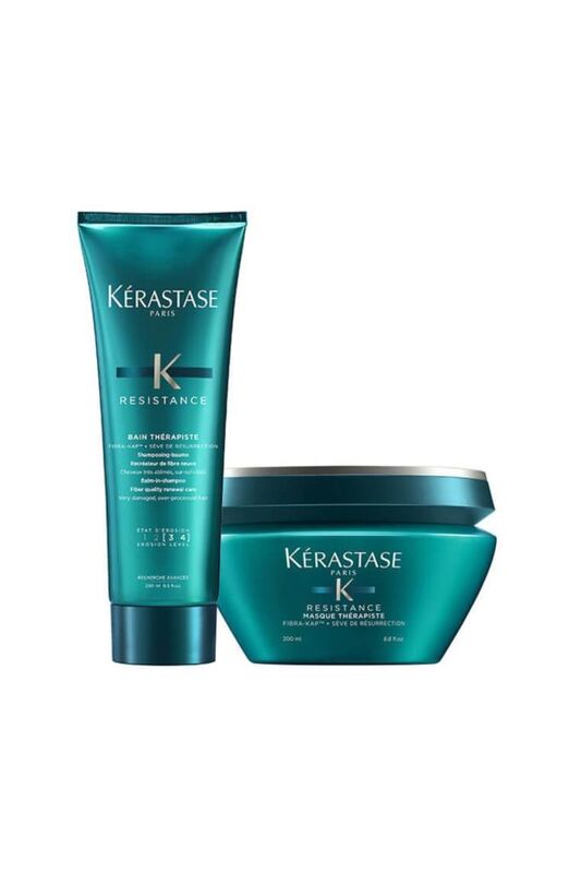 KERASTASE Resistance Bain Therapiste Şampuan 250 ml + Resistance Masque Therapiste Saç Maskesi 200 ml