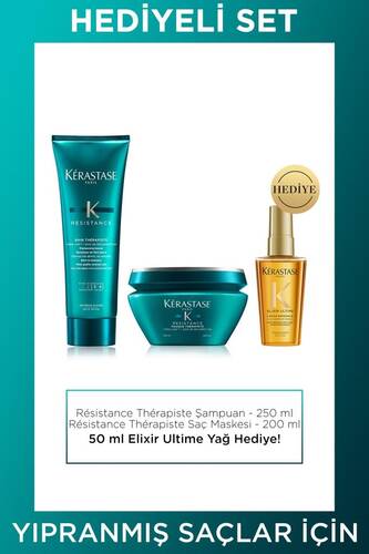 Kerastase - Kerastase Resistance Therapist Yoğun Onarıcı Saç Bakım Seti