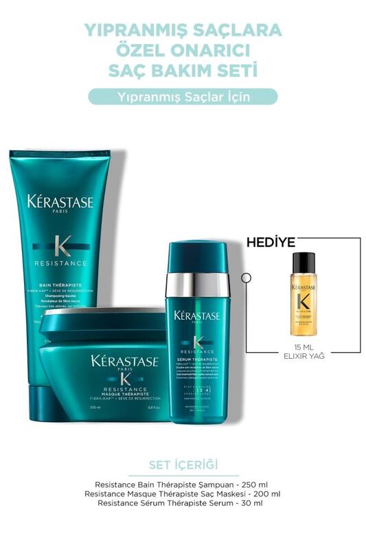 Kerastase Resistance Yıpranmış Saçlara Özel Onarıcı Saç Bakım Seti