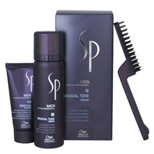 WELLA - Wella SP Men Gradual Pigment Mousse Beyaz Saç Kapatıcı KAHVERENGİ